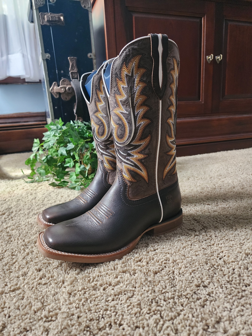 Women's Dark Brown Western Cowboy Boots